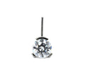 THREADLESS Side Set Titanium 3 Prong-set Round Faceted Gem by Industrial Strength **Sold Individually**