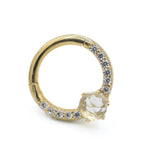 Tinsley - CZ + White Saphire Clicker by Buddha Jewelry