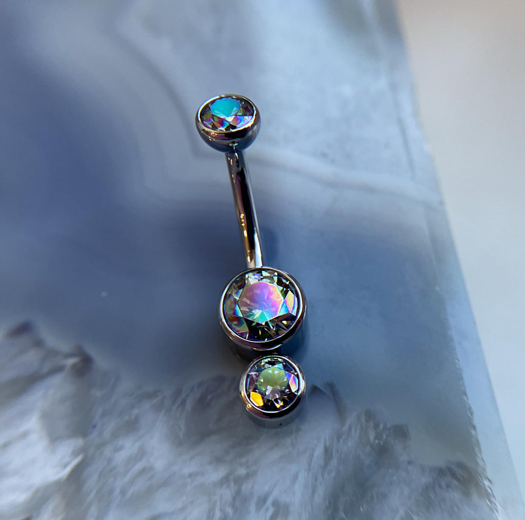 Gemini CZ Navel Curve by Industrial Strength