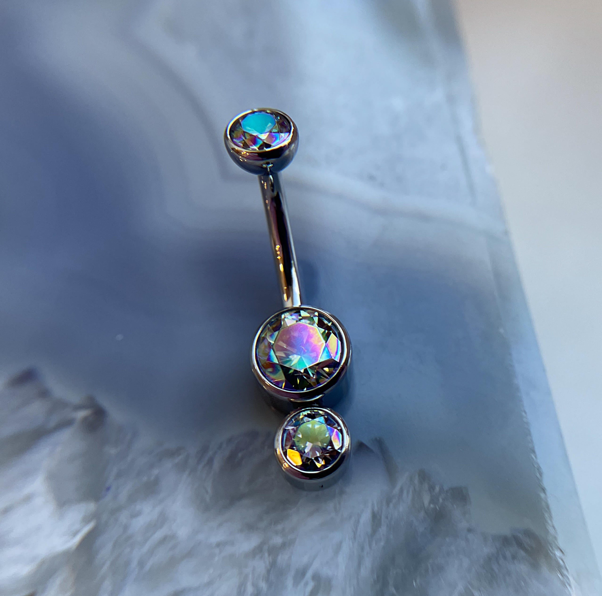 Gemini CZ Navel Curve by Industrial Strength