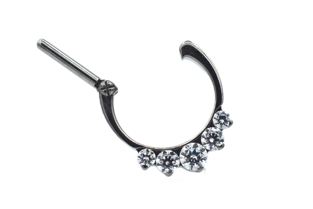 5-Gem Odyssey Daith / Septum Clicker by Industrial Strength