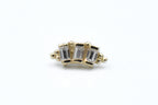 Tiny 3 Gem Straight Baquette Panaraya with White CZ by BVLA