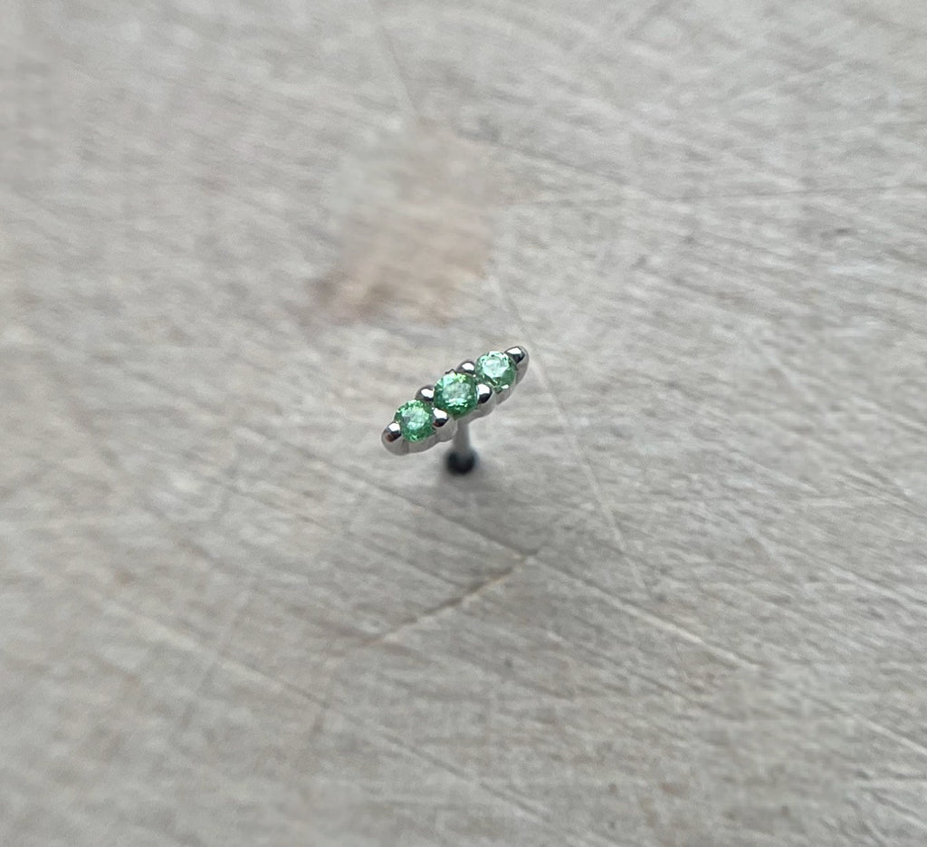 Tsavorite Mishka 3-Prong by Buddha Jewelry