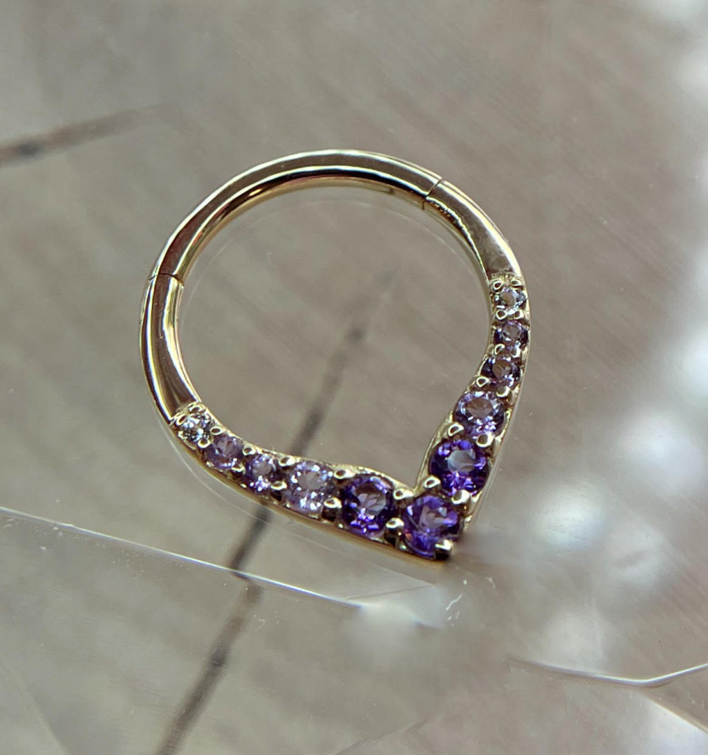 Amethyst Ombre Rise & Shine Clicker by Buddha Jewelry