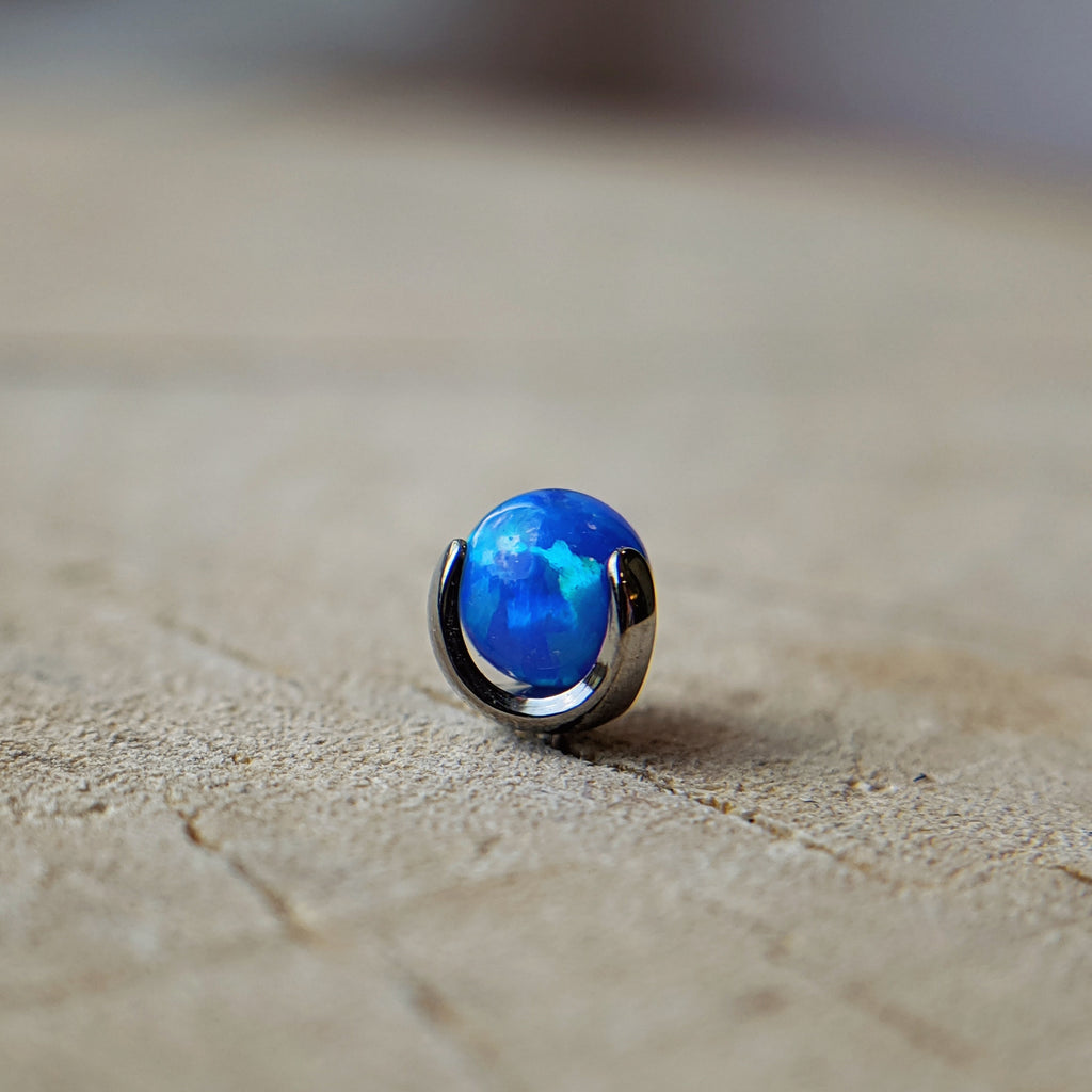 Prong-Set Opals & Stones (3mm Threadless) by People's Jewelry