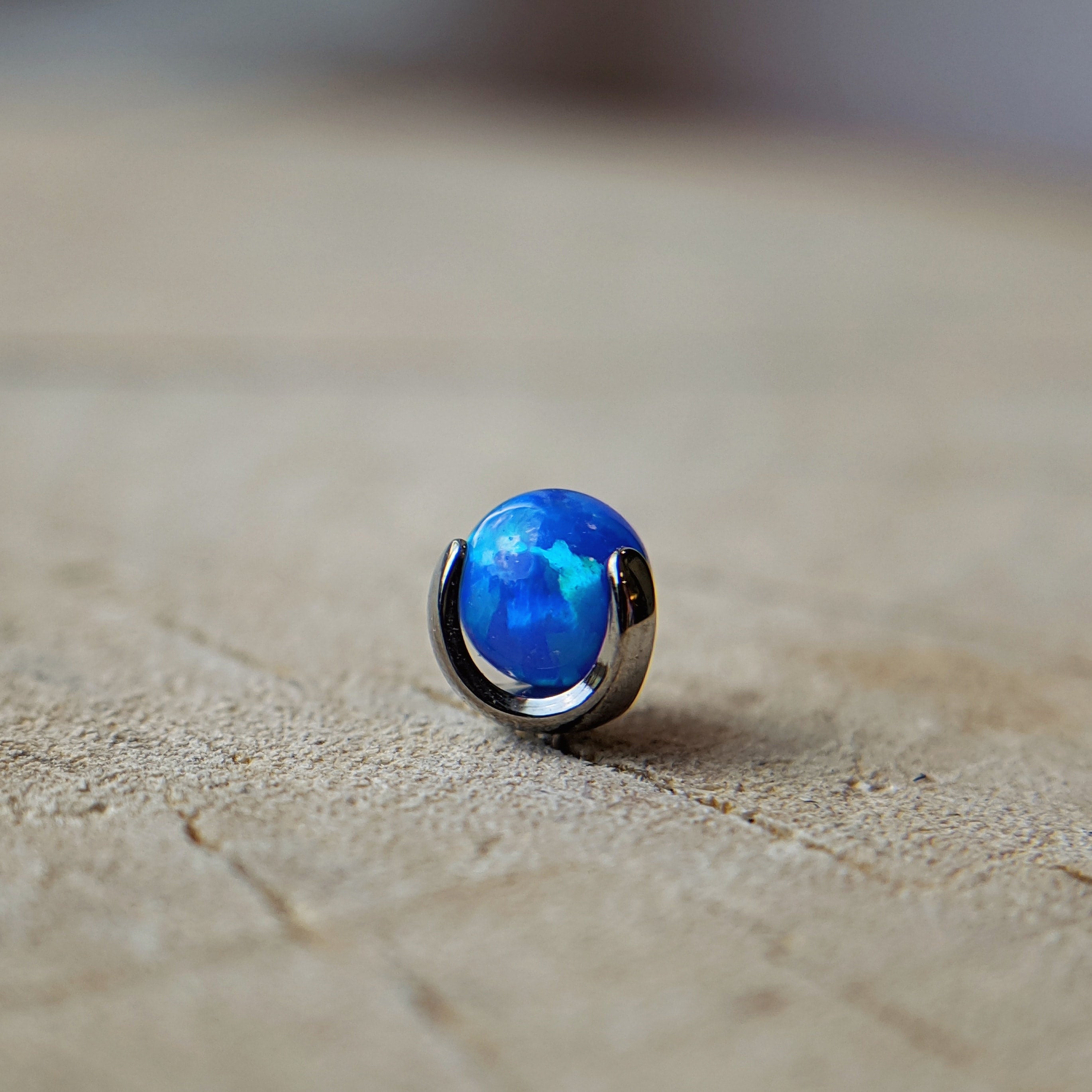 Prong-Set Opals & Stones (3mm Threadless) by People's Jewelry