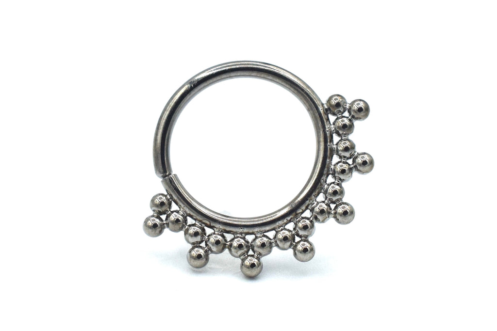 Tri-bead Haute Couture Beaded Seam Ring by LeRoi