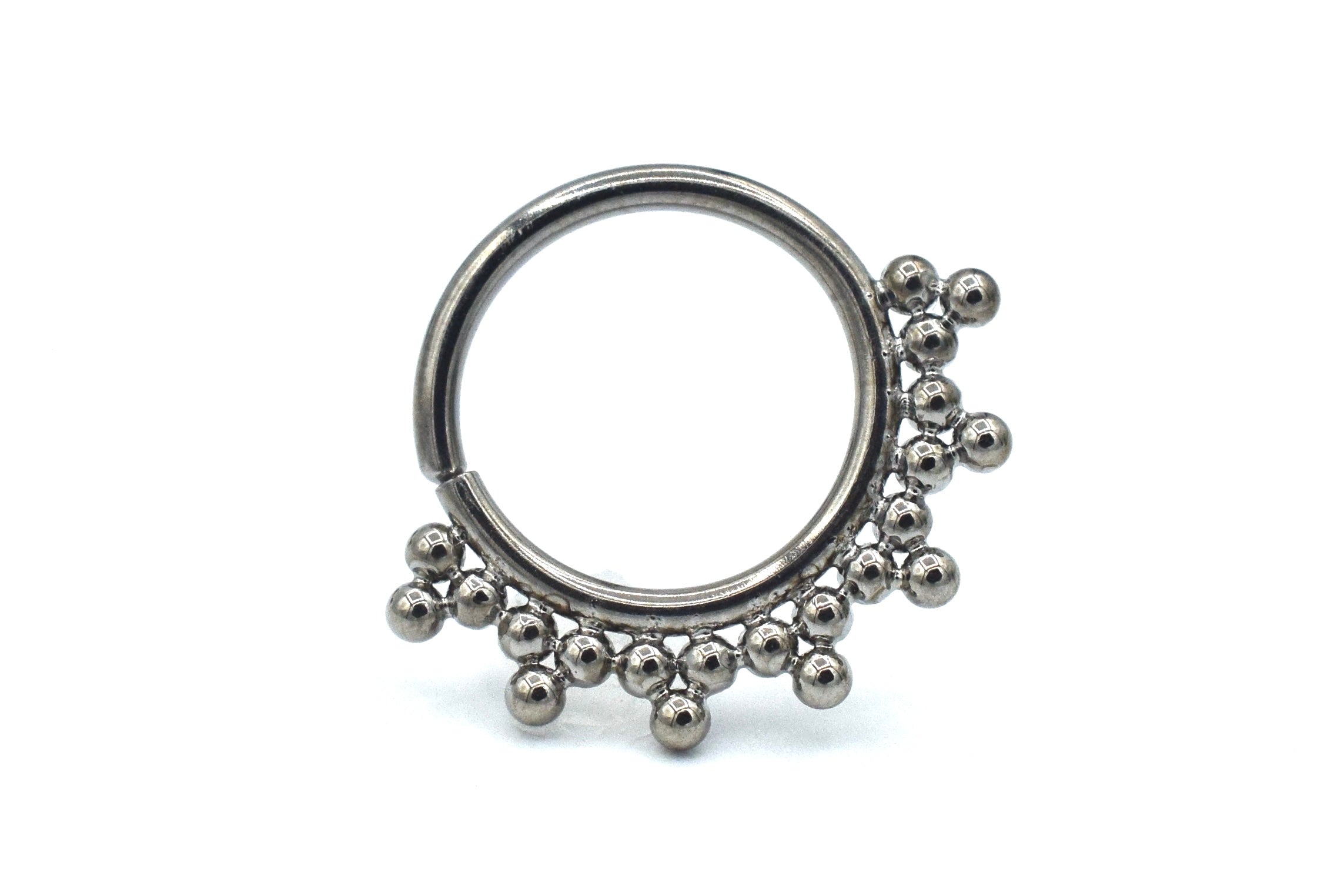 Tri-bead Haute Couture Beaded Seam Ring by LeRoi