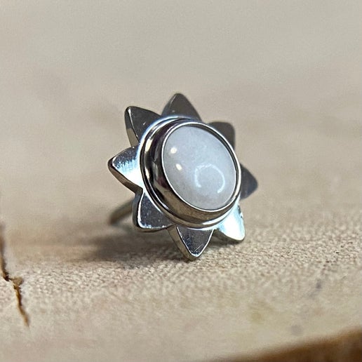 Titanium Sun Cabochon Ends by NeoMetal