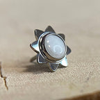Titanium Sun Cabochon Ends by NeoMetal