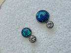 Bezel Set Two Gem Cabochon Cluster by NeoMetal