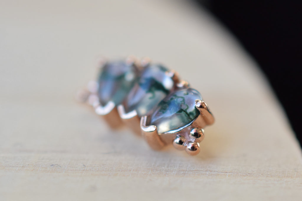 3-Gem Panaraya with Moss Agate by BVLA