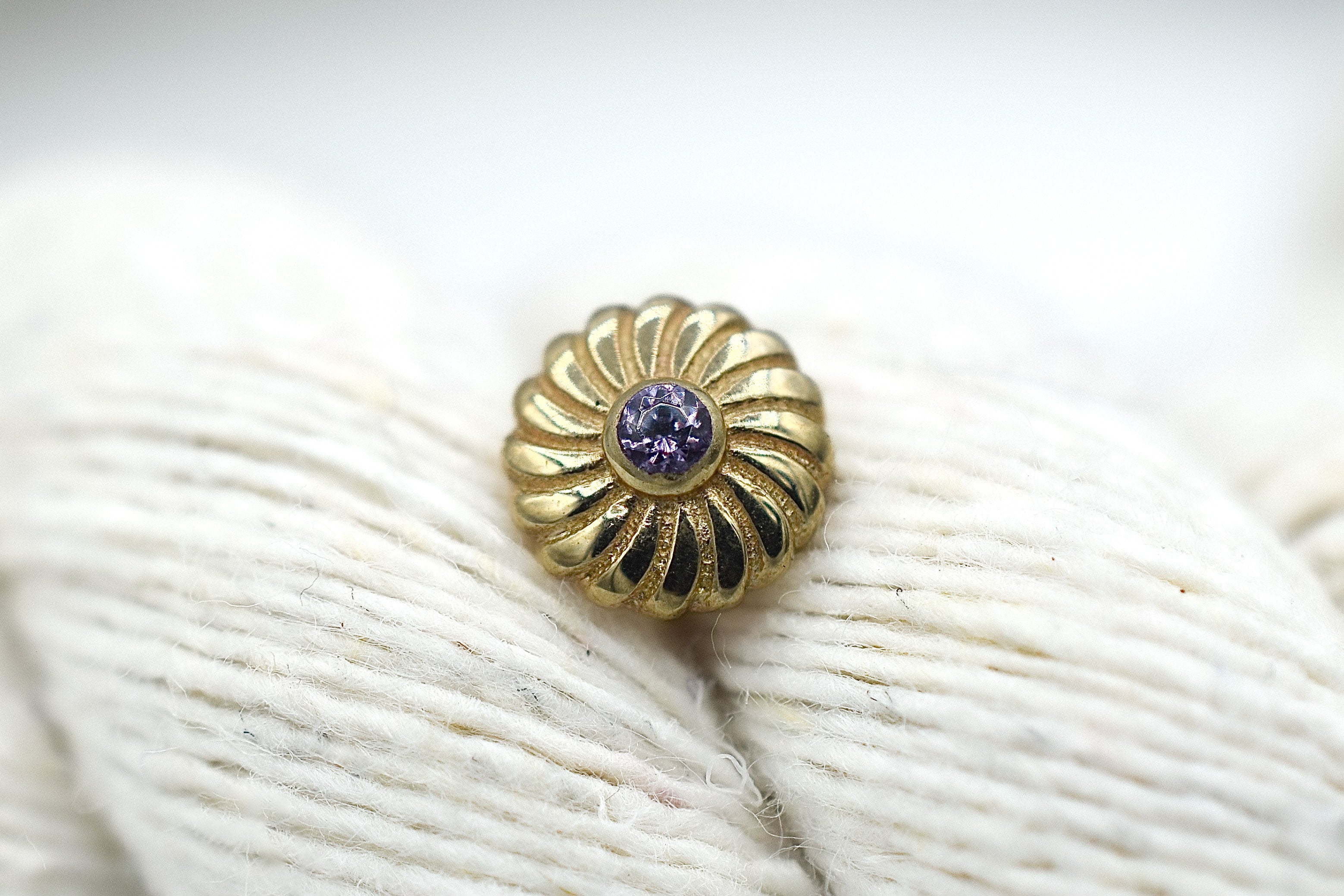 Avery with Amethyst CZ by Mushroom Body Jewelry