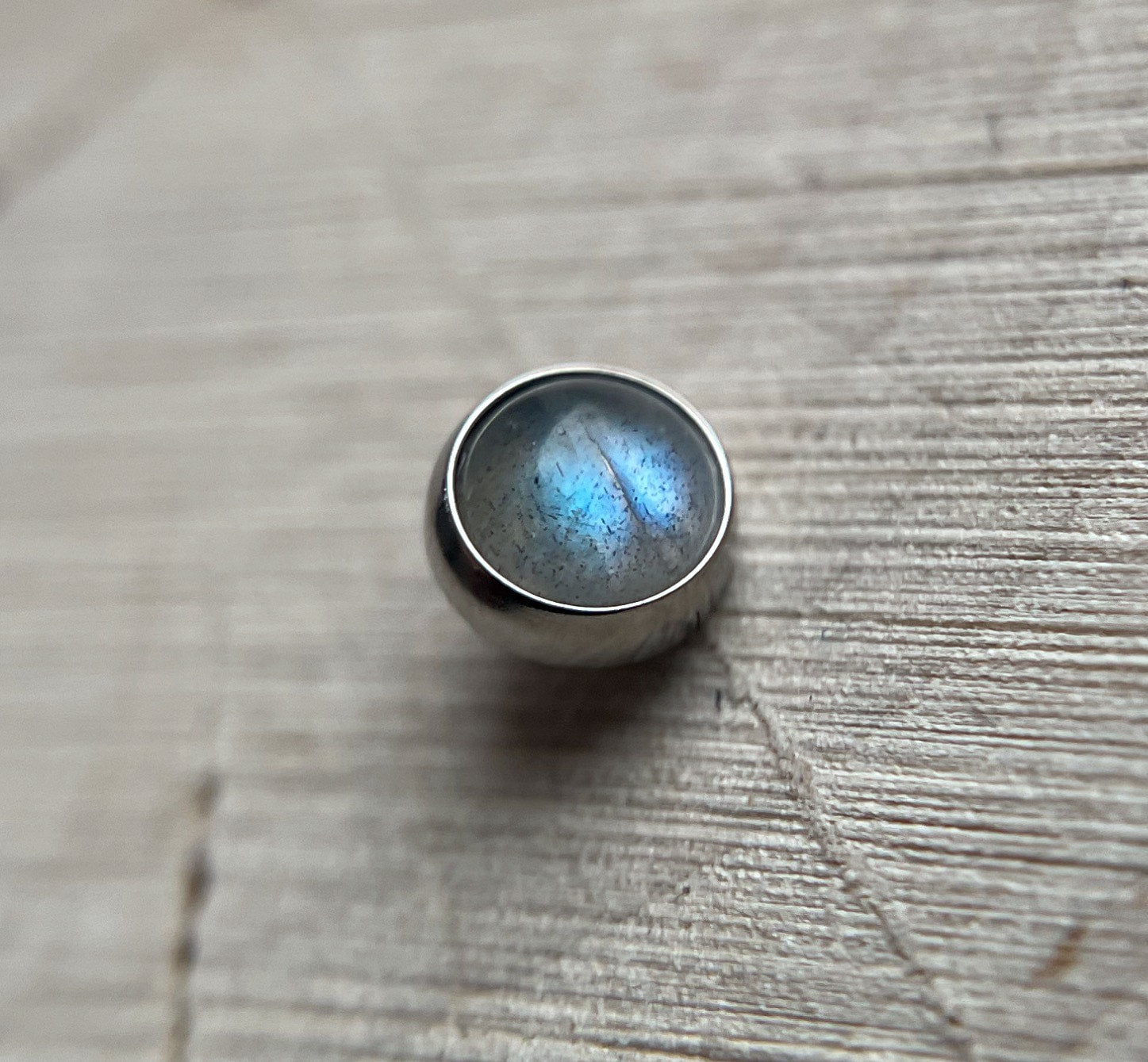 14g Genuine Labradorite Cabochon by People's Jewelry
