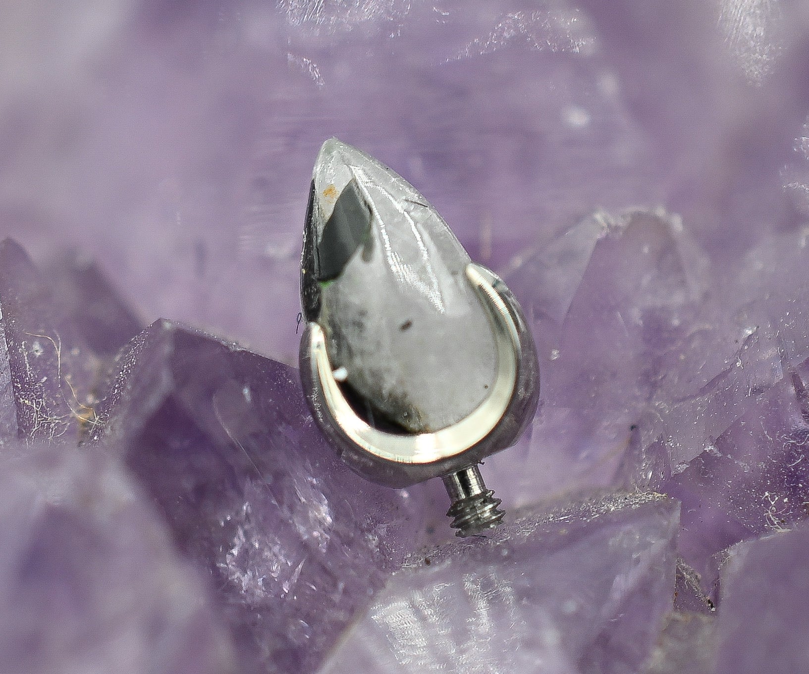 14g Opal Prong Bullet by People's Jewelry