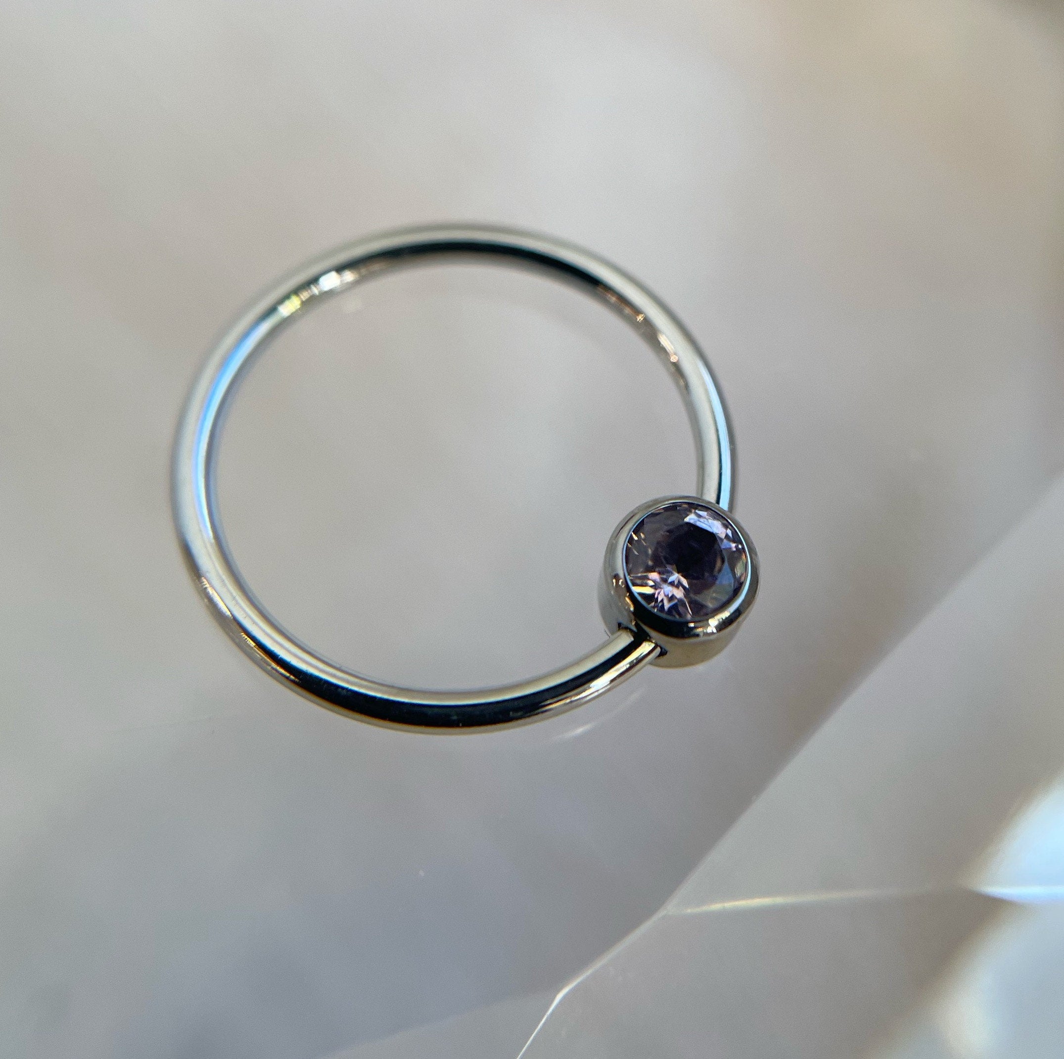 Titanium Captive Gem Beads (CZ, Opal & Natural Stone)