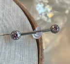 Side-Set Gem Nipple End by Neometal (sold individually)