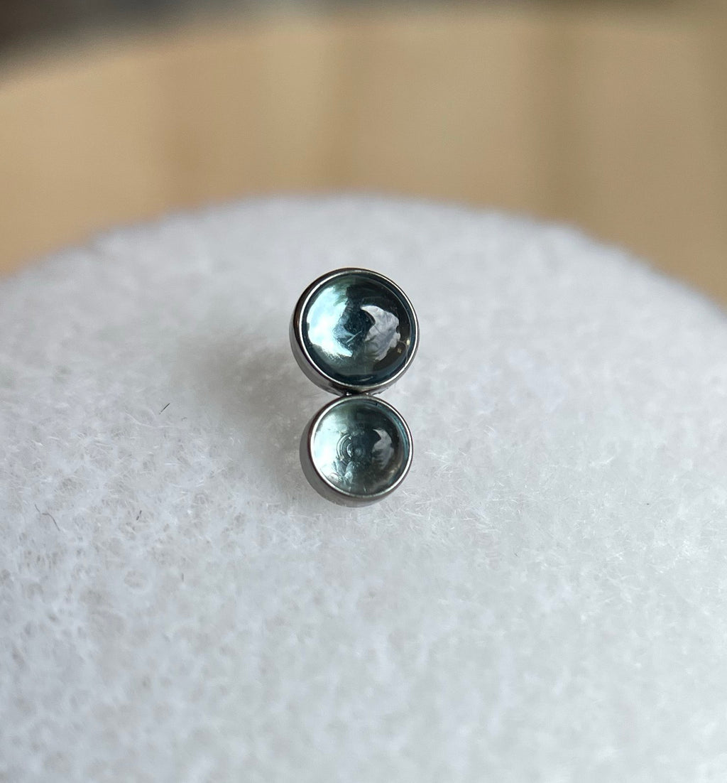 2 Gem Bezel set Cluster by People's Jewelry