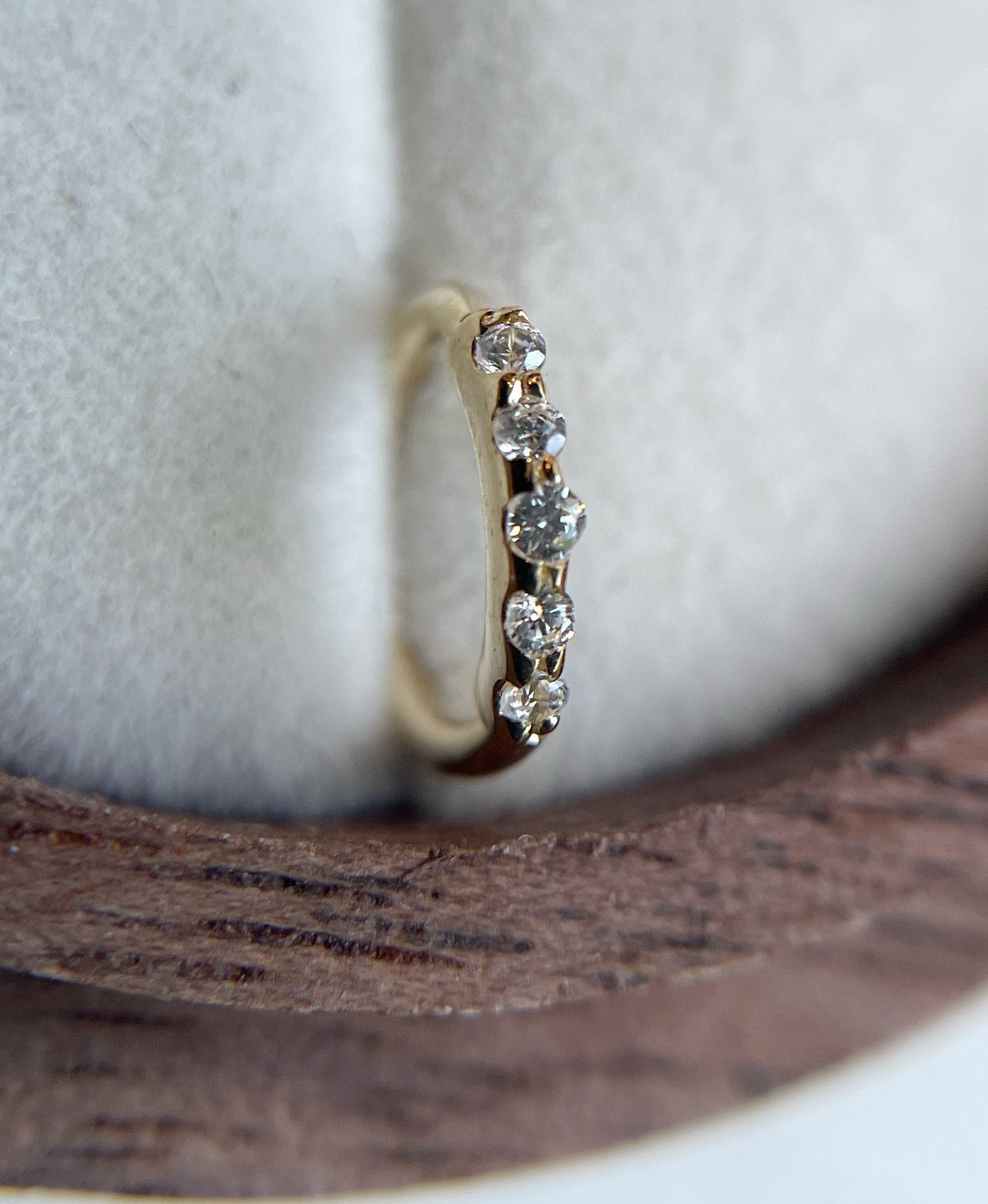 5 Gem Seam Ring by Kiwi Diamond