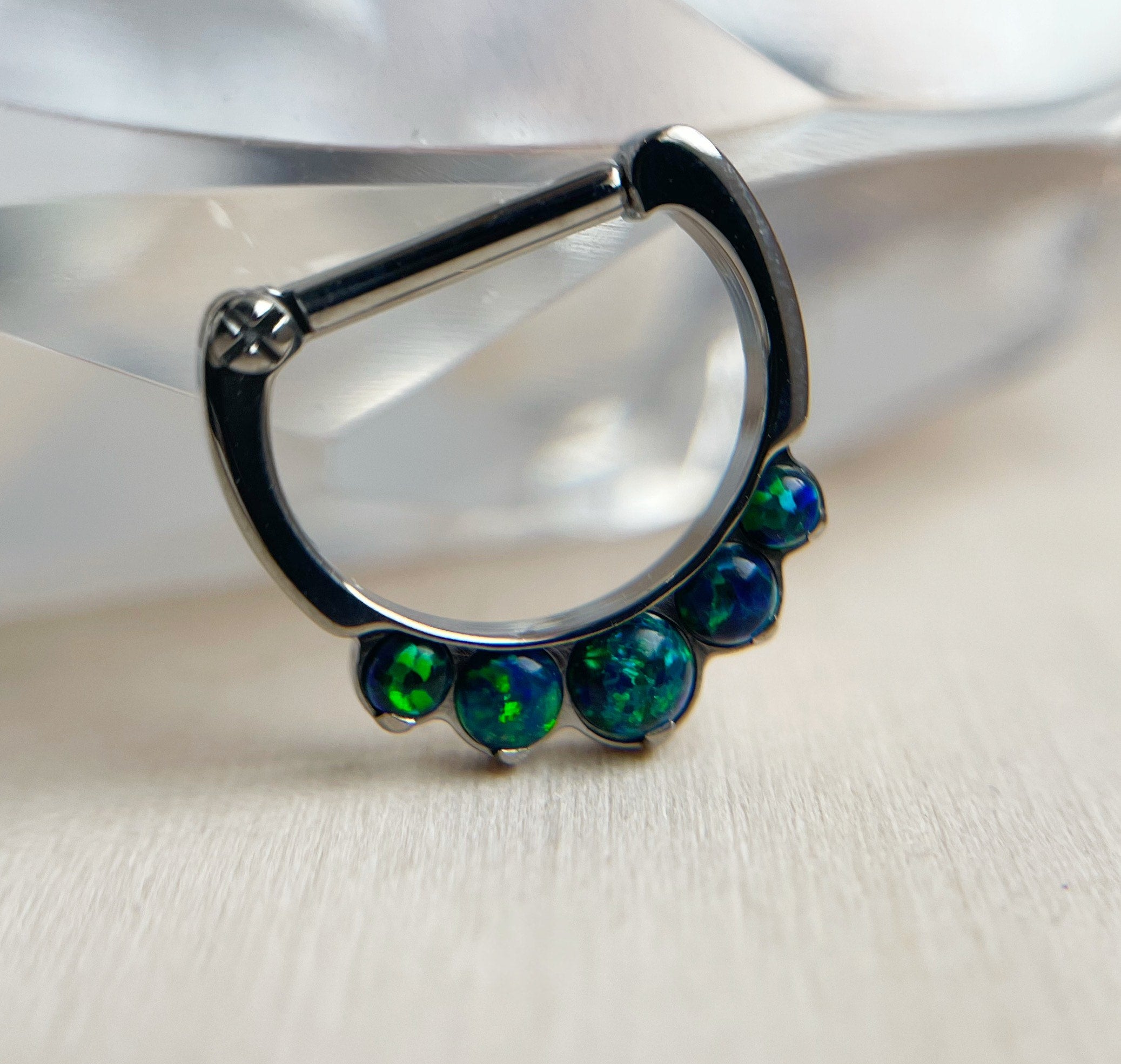 5-Gem Odyssey Daith / Septum Clicker by Industrial Strength