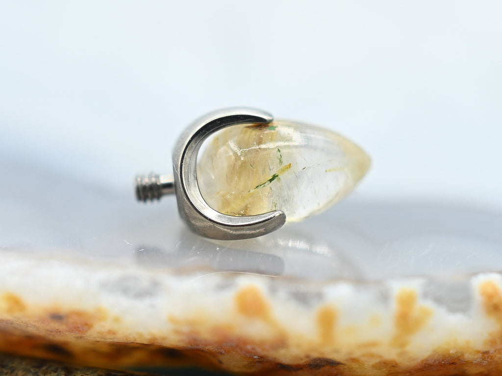 14g Opal Prong Bullet by People's Jewelry