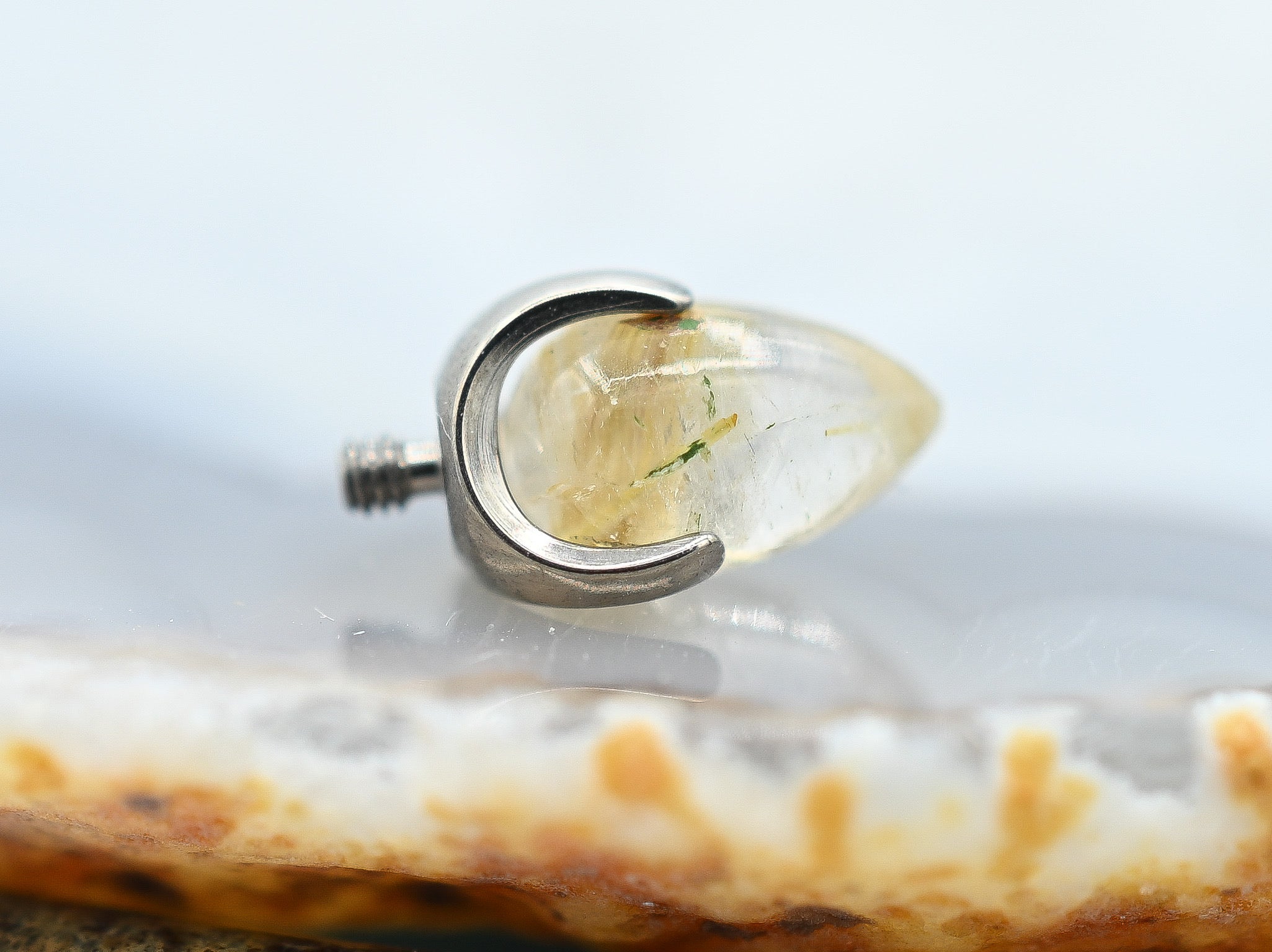 14g Opal Prong Bullet by People's Jewelry