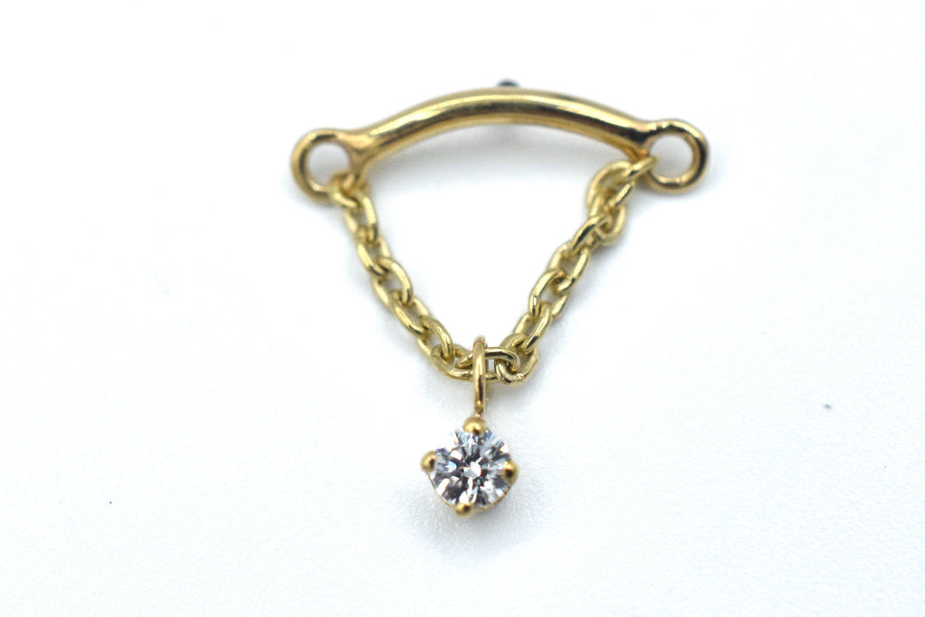 Hidden Helix with CZ Prong by Body Gems