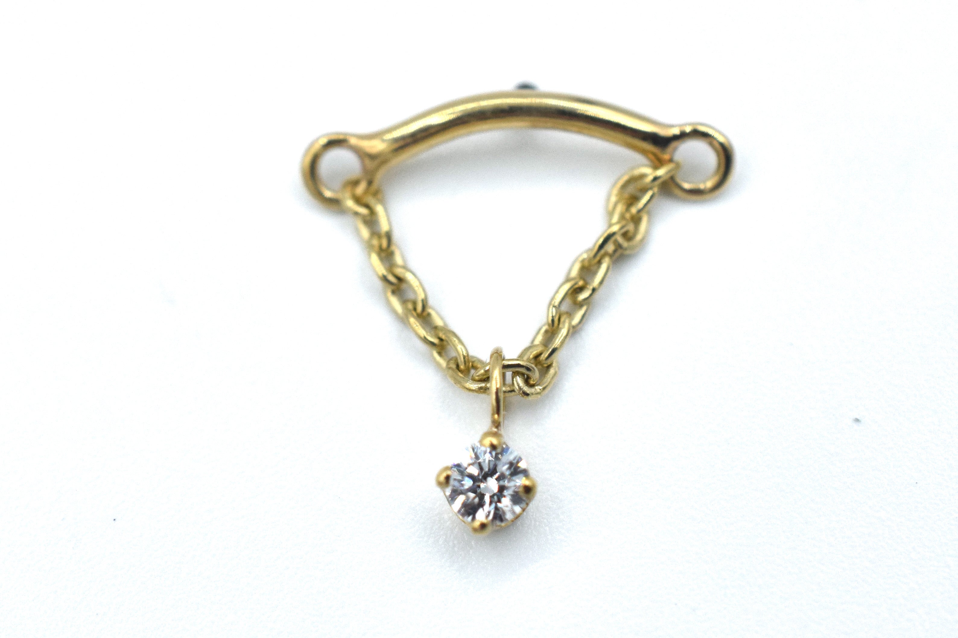 Hidden Helix with CZ Prong by Body Gems