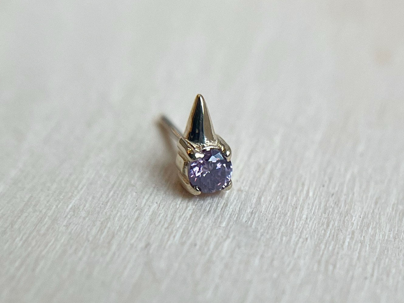 Spikey (Amethyst CZ) by Mushroom Jewelry