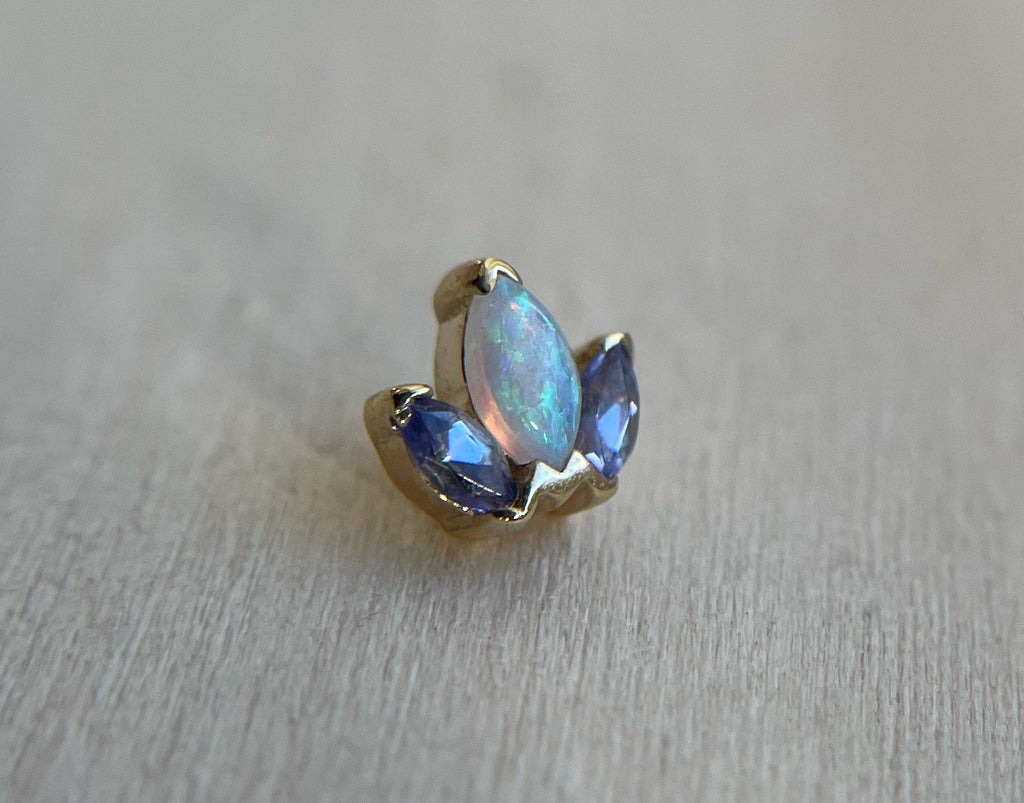 Mini AJ with White Opal and Tanzanite by BVLA