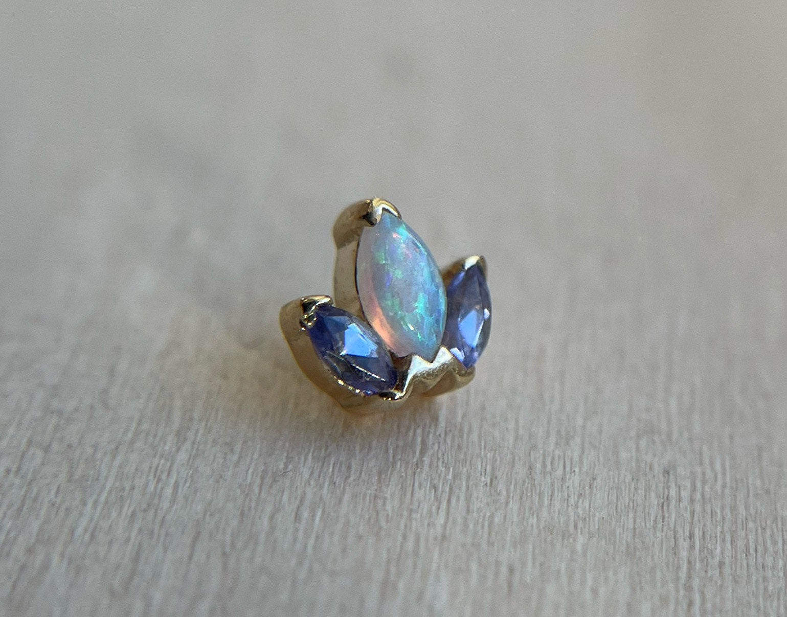 Mini AJ with White Opal and Tanzanite by BVLA