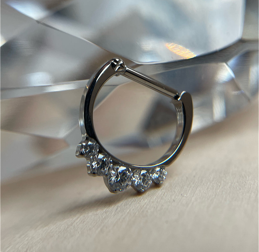 5-Gem Odyssey Daith / Septum Clicker by Industrial Strength