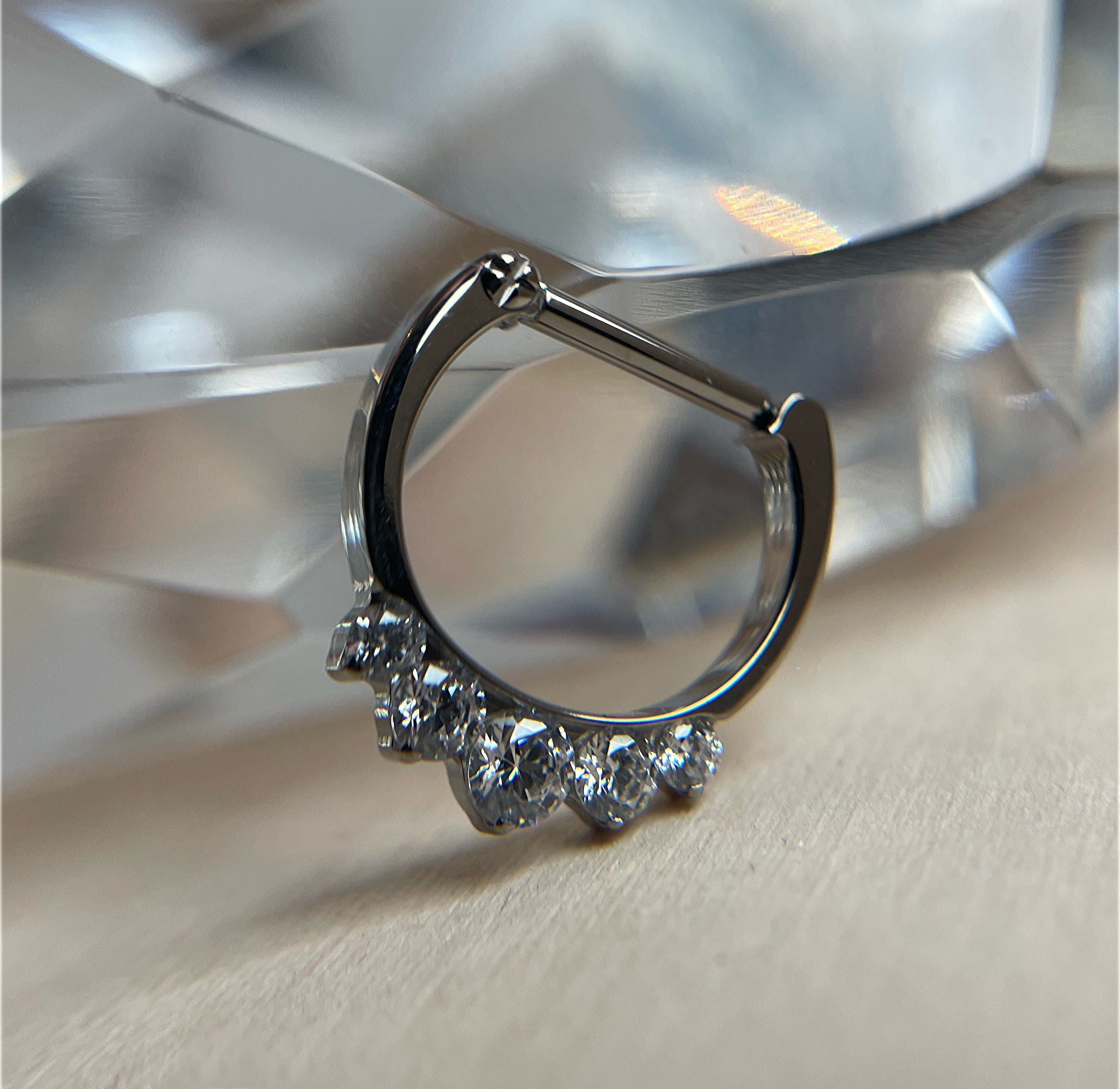 5-Gem Odyssey Daith / Septum Clicker by Industrial Strength