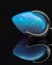 14g Opal Prong Bullet by People's Jewelry