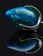 14g Opal Prong Bullet by People's Jewelry