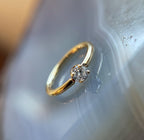 Genuine Diamond Fixed Bead Ring by Body Gems