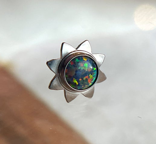Titanium Sun Cabochon Ends by NeoMetal