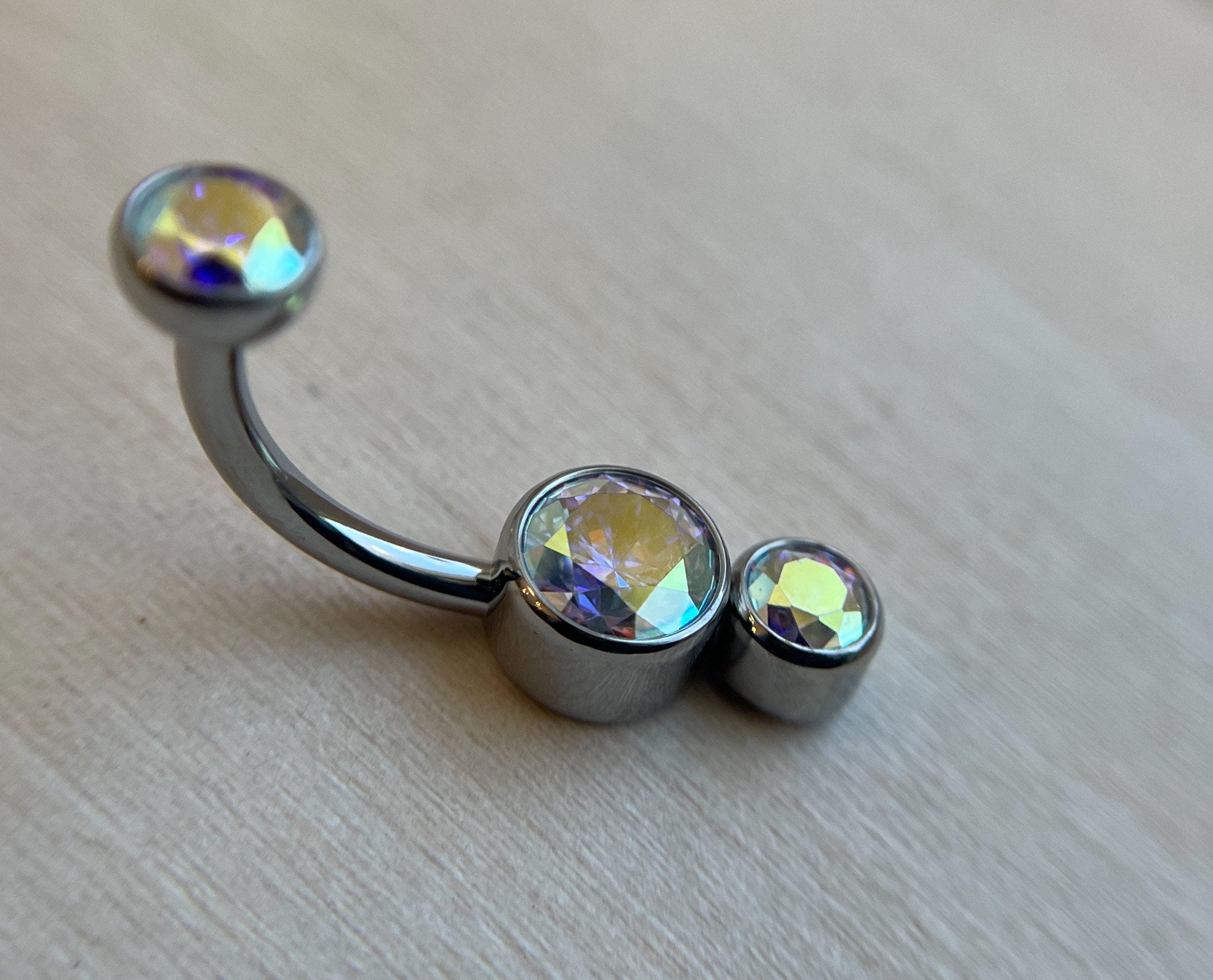 Gemini CZ Navel Curve by Industrial Strength