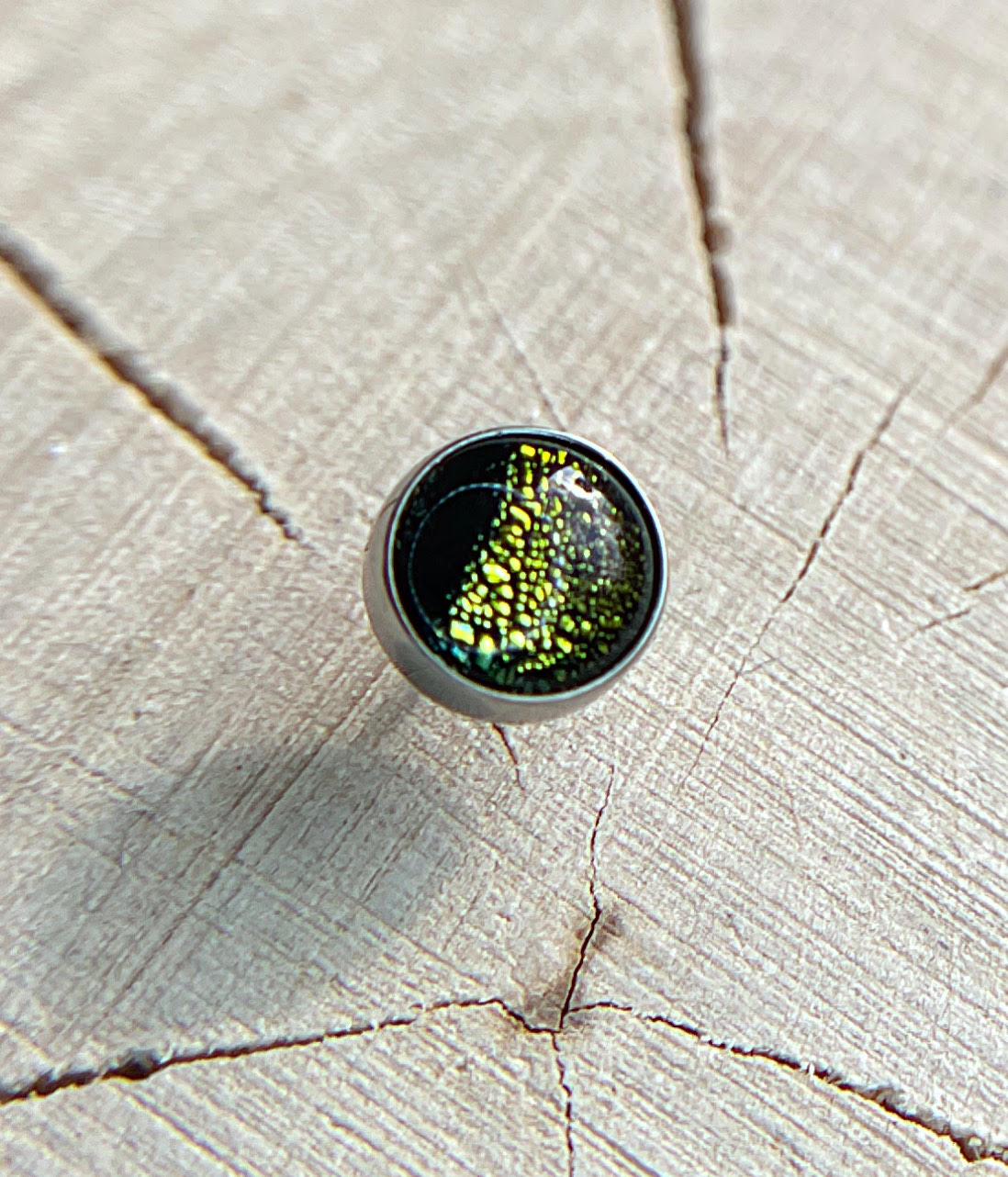 14g Threaded Venus Glass Cabochon by People's Jewelry