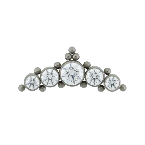 Haute Couture 5-Gem Beaded Cluster (9HT-13) by LeRoi