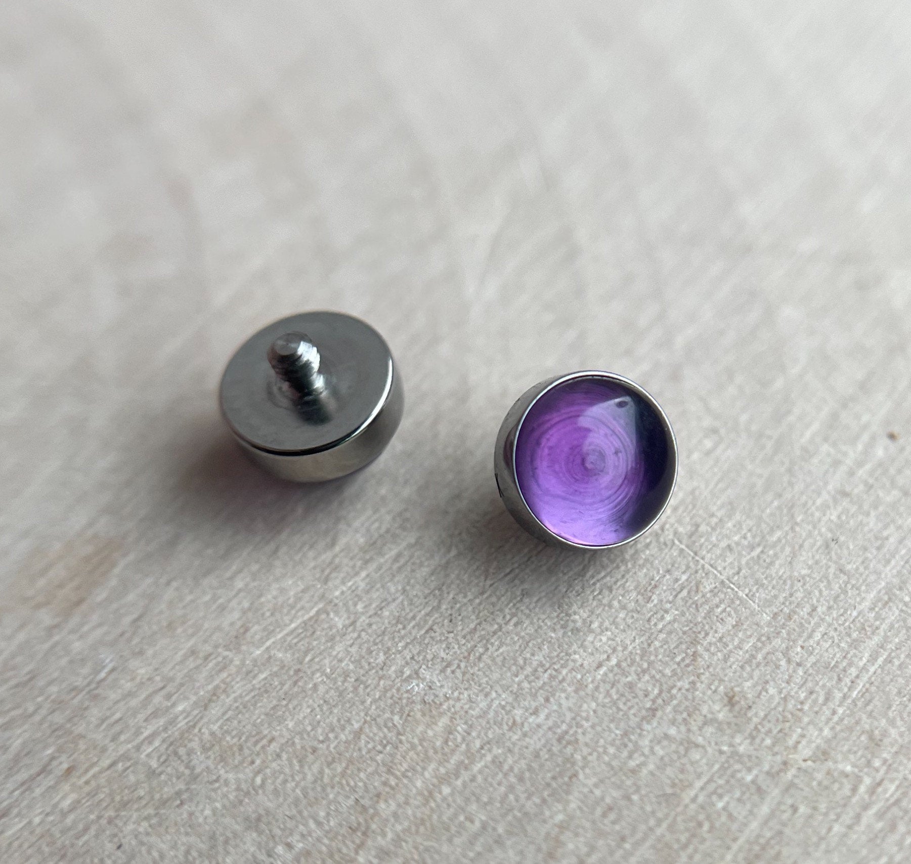 14g Threaded Natural Stone Cabochon