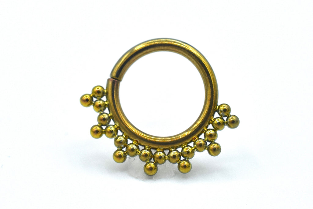 Tri-bead Haute Couture Beaded Seam Ring by LeRoi