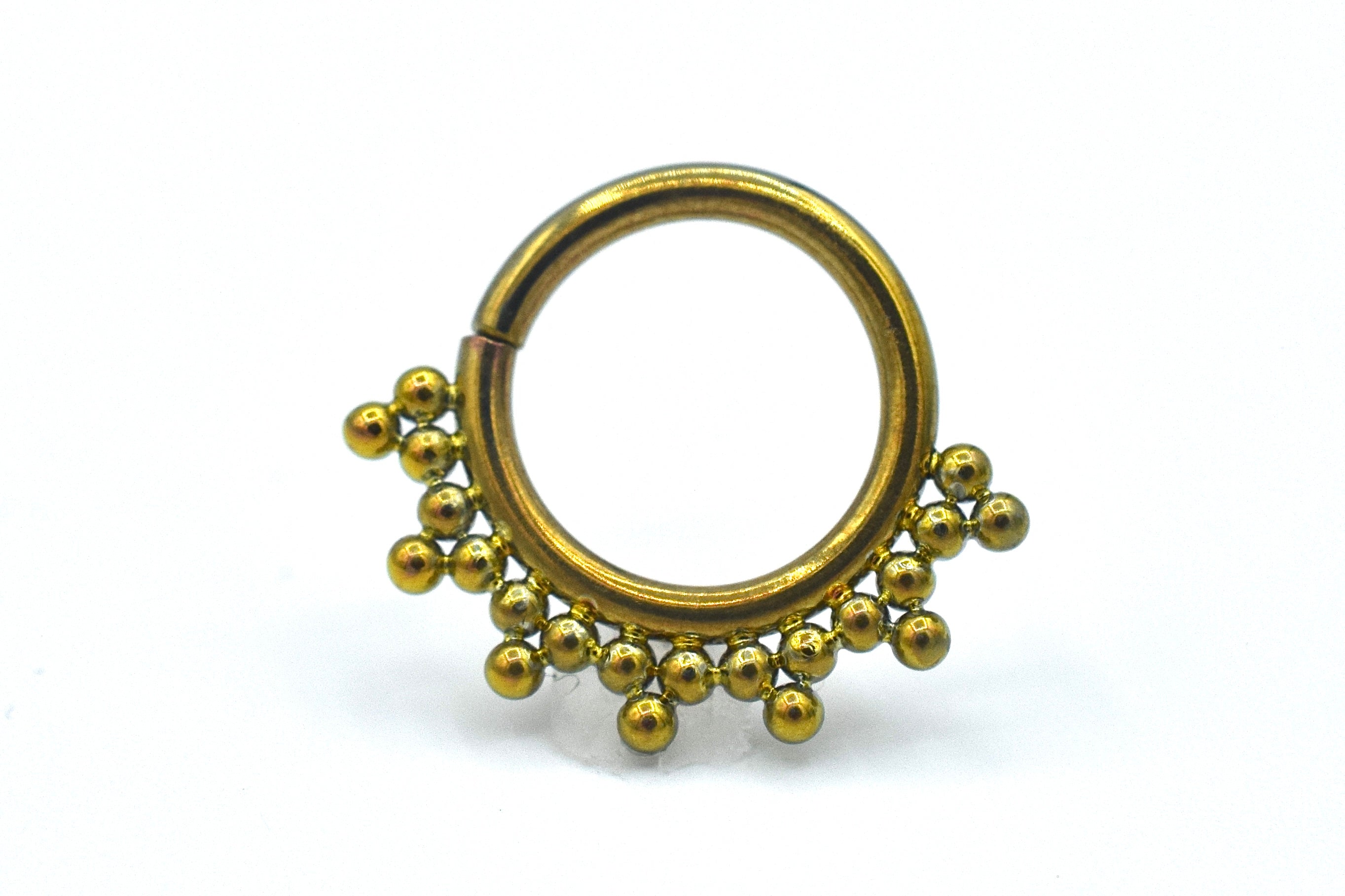 Tri-bead Haute Couture Beaded Seam Ring by LeRoi