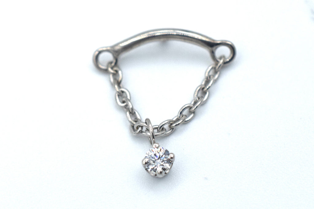 Hidden Helix with CZ Prong by Body Gems