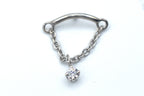 Hidden Helix with CZ Prong by Body Gems