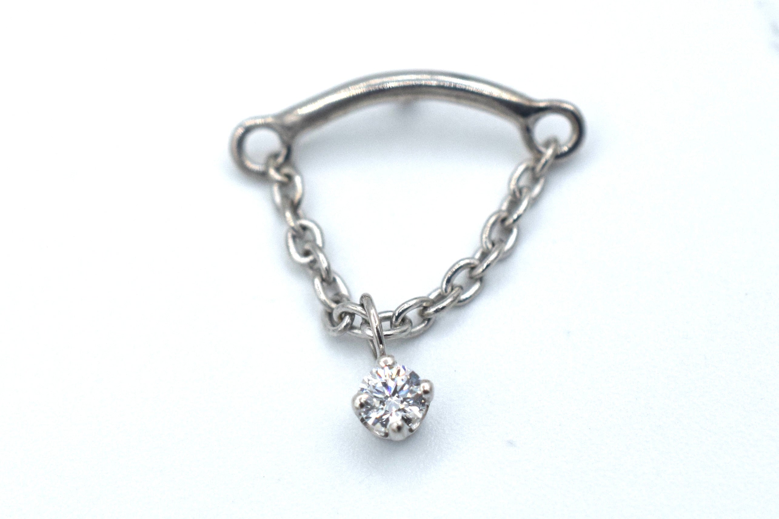 Hidden Helix with CZ Prong by Body Gems