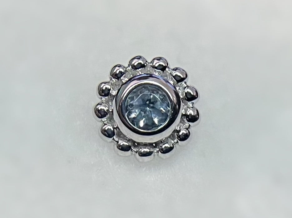 Beaded Choctaw (White Gold/Swiss Blue Topaz) by BVLA