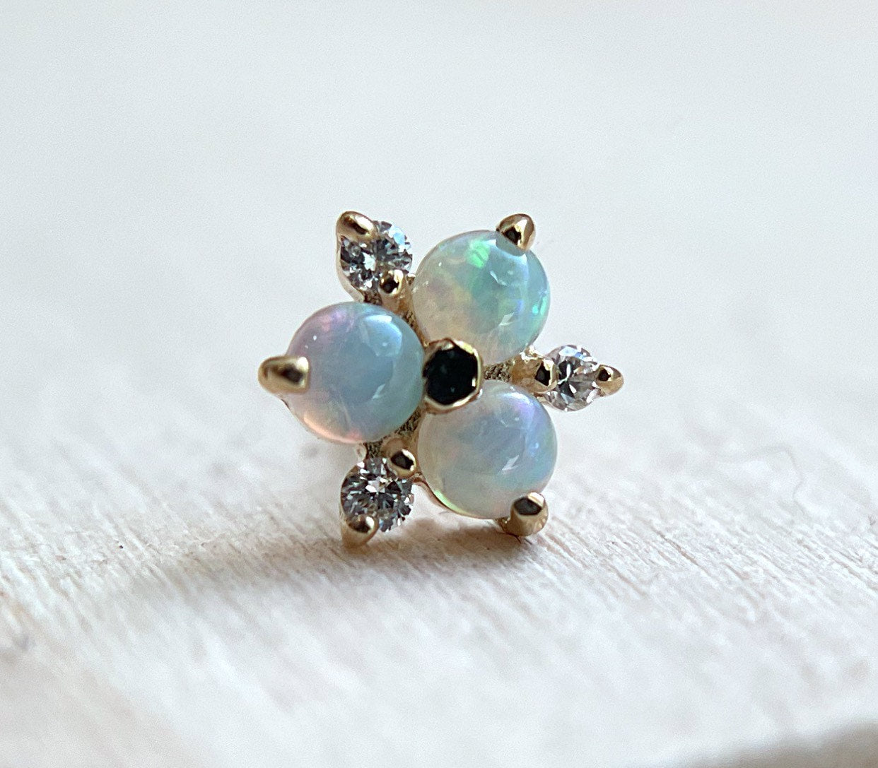 Soleil with White Opal and Diamond by Ember