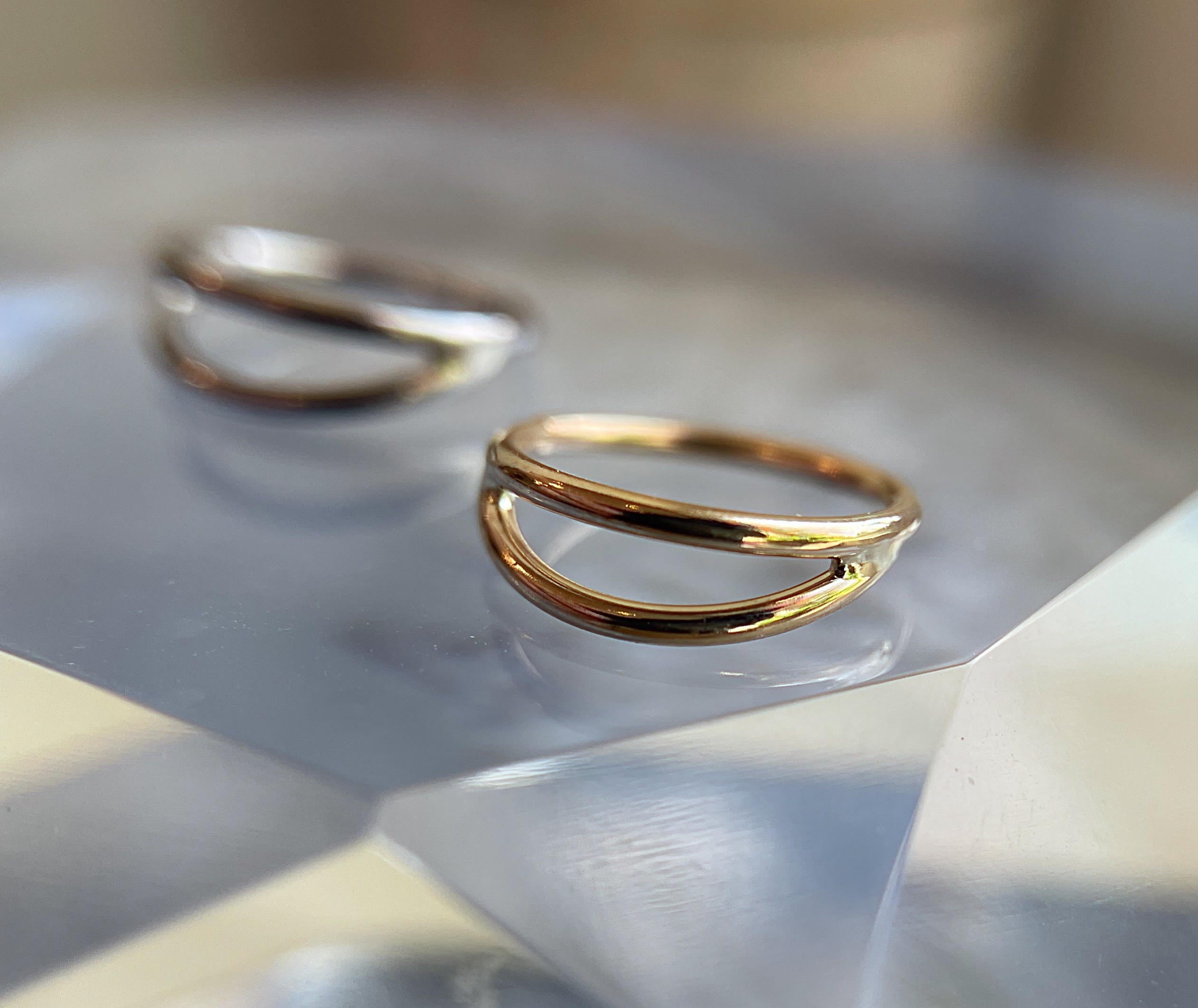 18g Gold Double Illusion Ring by Jewelry This Way