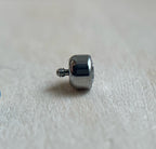 Threaded Titanium Gem Bezel by People's Jewelry